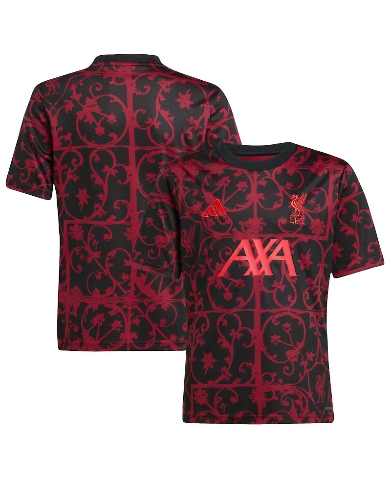 Adidas Big Boys and Girls Black Liverpool 2025/26 Pre-Match Jersey