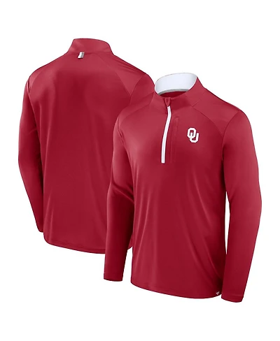 Fanatics Men's Crimson Oklahoma Sooners Fundamental Defender Quarter-Zip Jacket
