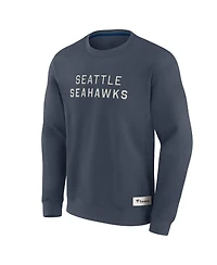 Fanatics Men's Navy Seattle Seahawks Elements Future Ground Lettering Pullover Sweatshirt