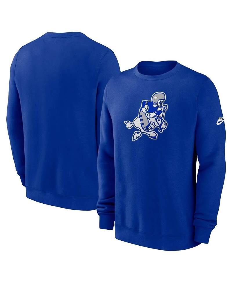 Nike Men's Royal Dallas Cowboys Swing Pass Rewind Club Pullover Sweatshirt