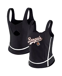 Wear by Erin Andrews Women's Black Cincinnati Bengals Square Neck Tank Top