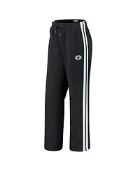 Wear by Erin Andrews Women's Black Green Bay Packers Color-Block Straight Leg Pants