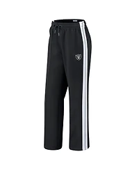 Wear by Erin Andrews Women's Black Las Vegas Raiders Color-Block Straight Leg Pants