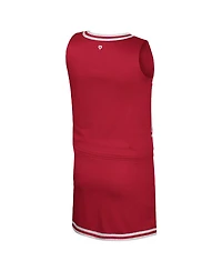 Colosseum Big Girls Crimson Oklahoma Sooners Cheerleader Top Skirt Set