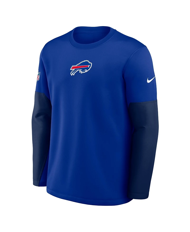 Nike Men's Royal Buffalo Bills Sideline Scripted to Win Performance Long Sleeve T-Shirt
