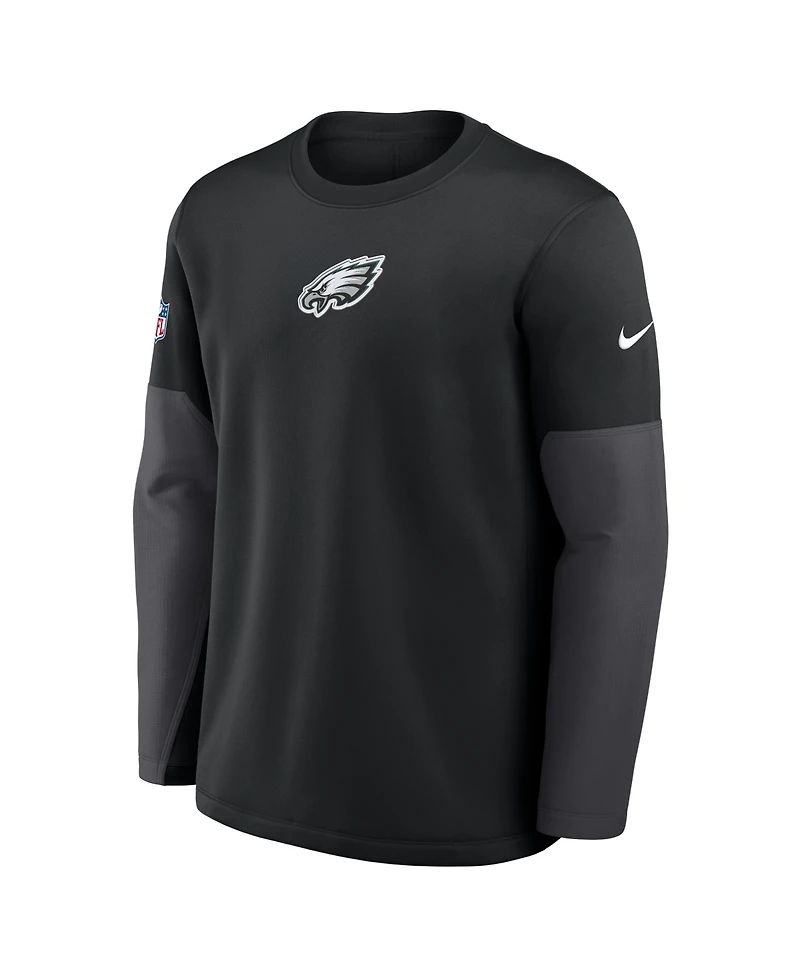 Nike Men's Black Philadelphia Eagles Sideline Scripted to Win Performance Long Sleeve T-Shirt