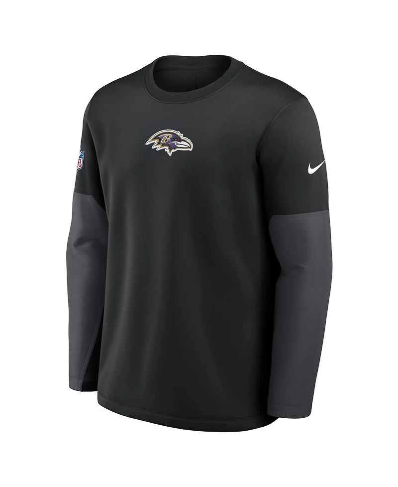 Nike Men's Black Baltimore Ravens Sideline Scripted to Win Performance Long Sleeve T-Shirt