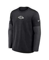 Nike Men's Black Baltimore Ravens Sideline Scripted to Win Performance Long Sleeve T-Shirt