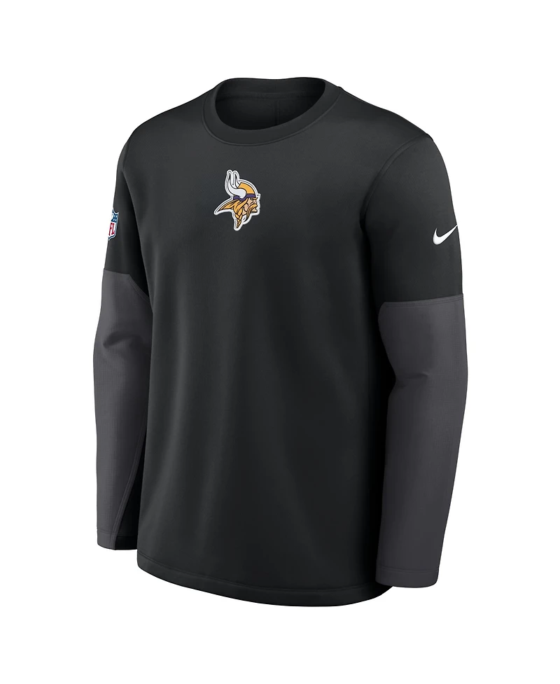 Nike Men's Black Minnesota Vikings Sideline Scripted to Win Performance Long Sleeve T-Shirt