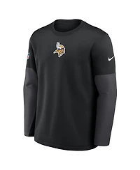 Nike Men's Black Minnesota Vikings Sideline Scripted to Win Performance Long Sleeve T-Shirt