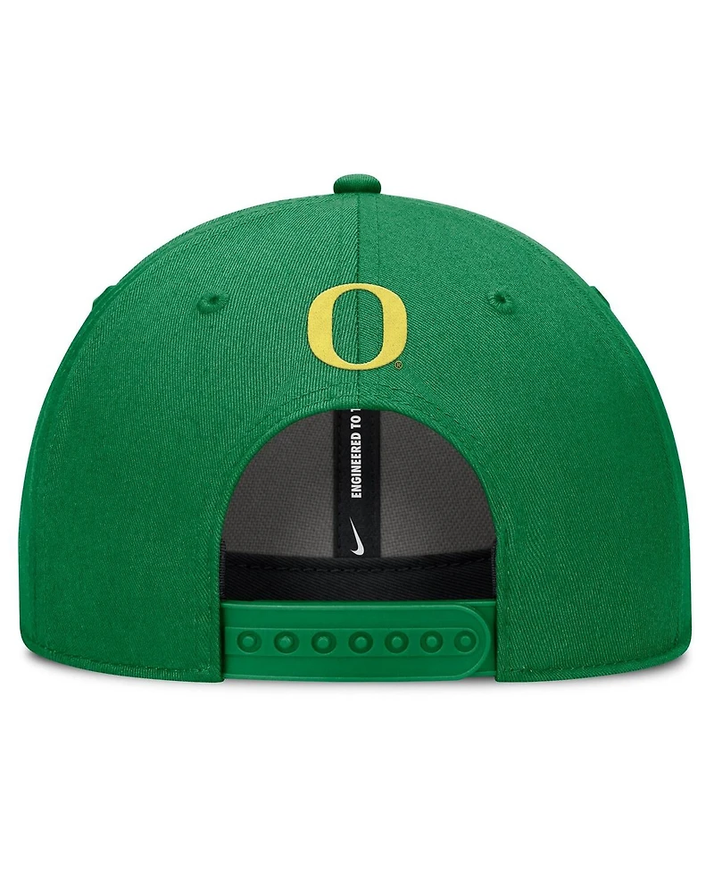 Nike Men's Green Oregon Ducks Slanted Primetime Rise Performance Adjustable Hat
