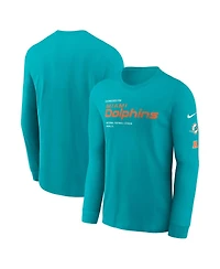 Nike Men's Aqua Miami Dolphins Play to Win Essential Long Sleeve T-Shirt