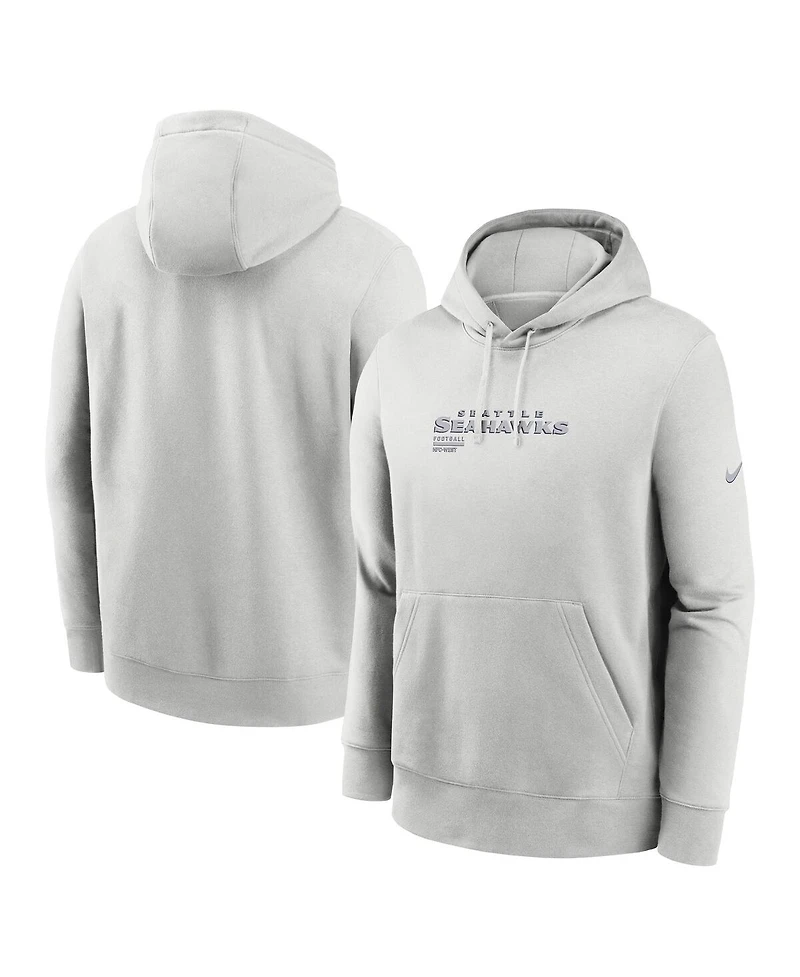 Nike Men's Gray Seattle Seahawks Edge Pack French Terry Club Pullover Hoodie