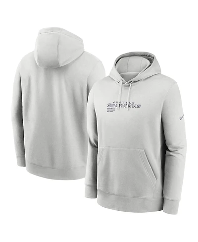 Nike Men's Gray Seattle Seahawks Edge Pack French Terry Club Pullover Hoodie