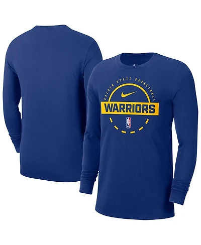 Nike Men's Royal Golden State Warriors Authentic Long Sleeve Practice T-Shirt