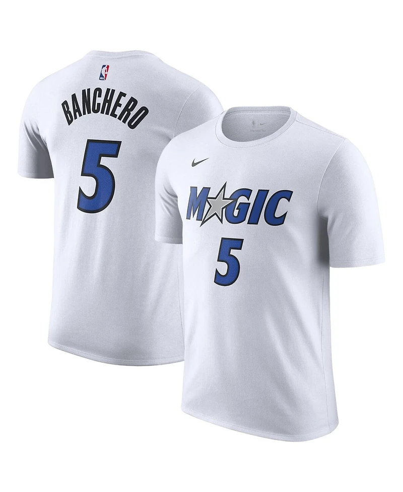 Nike Men's Paolo Banchero White Orlando Magic Association Edition Name Number T-Shirt
