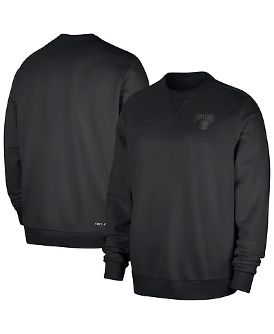 Nike Men's Black New York Knicks Authentic Standard Issue Travel Performance Pullover Sweatshirt