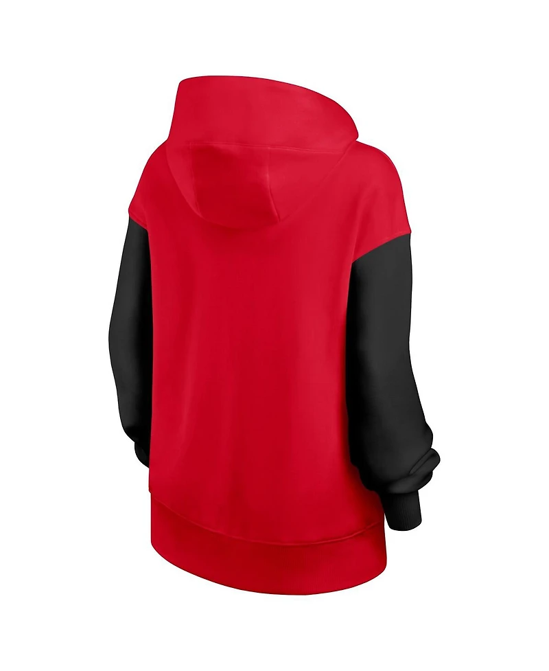 Nike Women's Scarlet/Black Ohio State Buckeyes Oversized Legacy Phoenix Pullover Hoodie