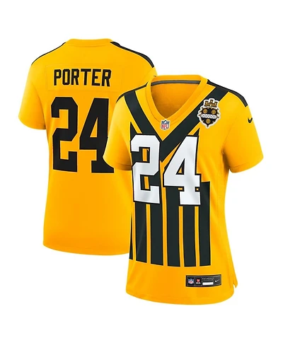 Nike Women's Joey Porter Jr. Gold Pittsburgh Steelers Alternate 1933 Throwback Game Jersey