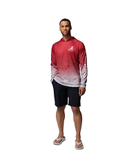Columbia Men's Crimson Alabama Tide Pfg Gradient Water Super Terminal Tackle Hoodie Omni-Wick T-Shirt
