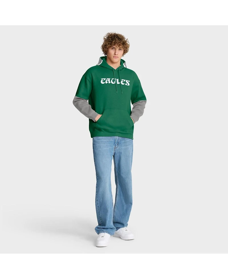 Fanatics Men's Kelly Green Philadelphia Eagles Helmet Retro Pullover Hoodie