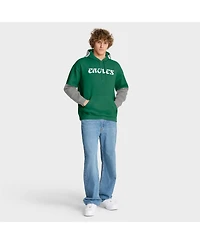 Fanatics Men's Kelly Green Philadelphia Eagles Helmet Retro Pullover Hoodie