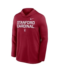 Nike Men's Cardinal Stanford 2025 Sideline Dri-fit Long Sleeve Hoodie T-Shirt