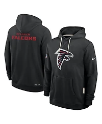 Nike Men's Black Atlanta Falcons Sideline Standard Issue Initial Home Dri-fit Hoodie