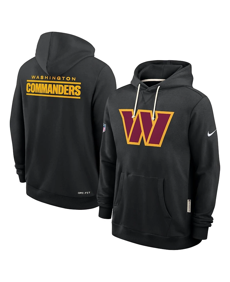 Nike Men's Black Washington Commanders Sideline Standard Issue Initial Home Dri-fit Hoodie