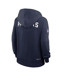 Nike Women's Navy New England Patriots Sideline Standard Issue Initial Home Dri-fit Hoodie