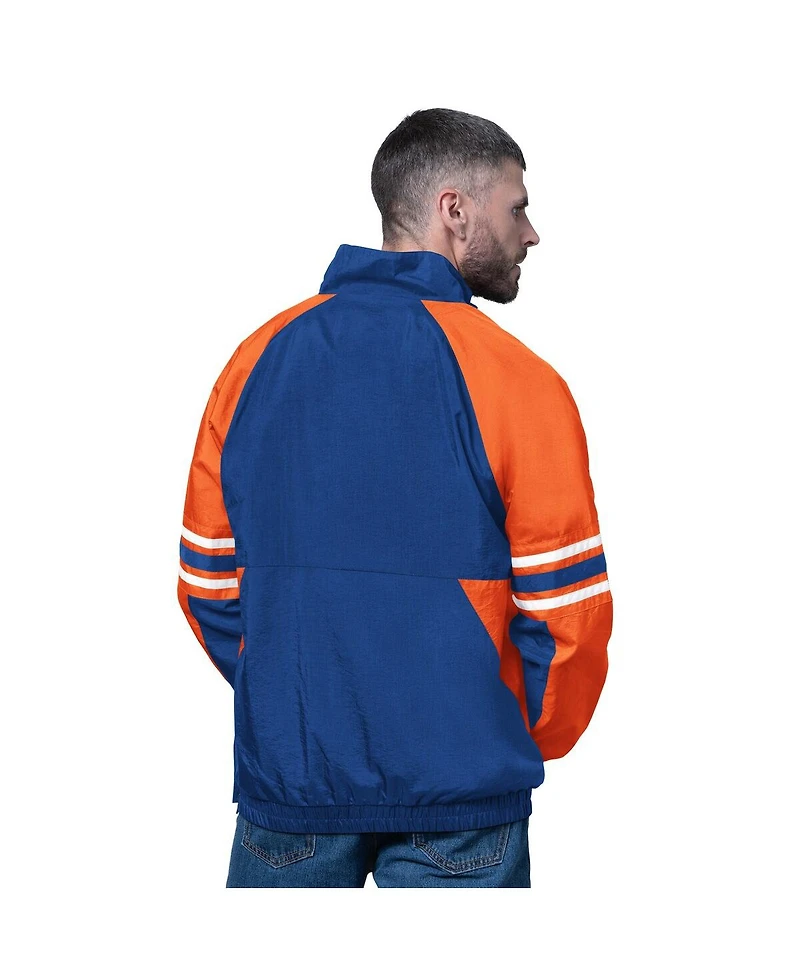 Starter Men's Royal Denver Broncos Vintage Logo Prospect Half-Zip Pullover Sweatshirt