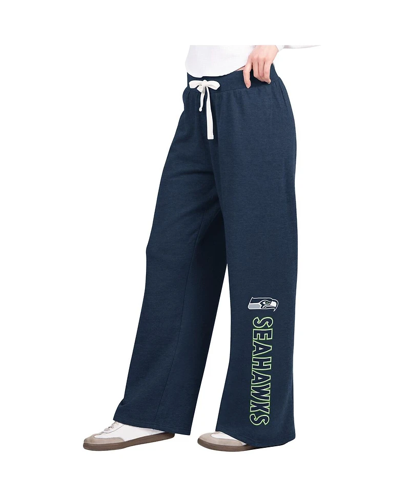 G-iii 4Her by Carl Banks Women's College Navy Seattle Seahawks Field Wide Leg Sweatpants