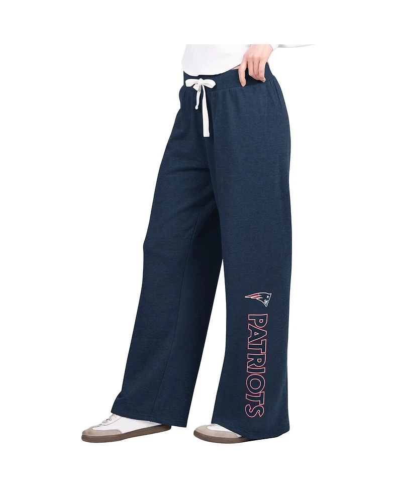 G-iii 4Her by Carl Banks Women's Navy New England Patriots Field Wide Leg Sweatpants