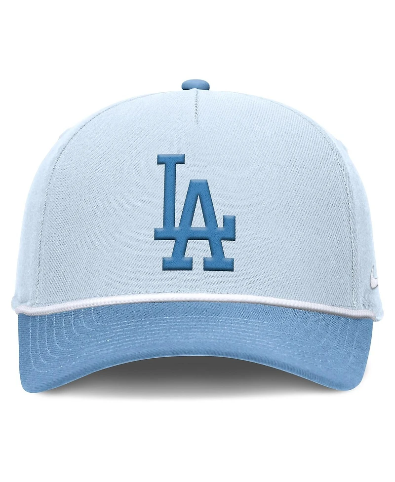 Nike Men's Light Blue Los Angeles Dodgers Rise Dri-Fit Adjustable Hat