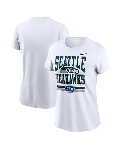 Nike Women's White Seattle Seahawks 50th Season T-Shirt
