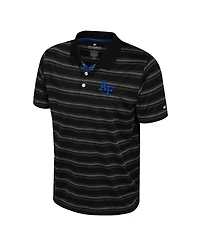 Colosseum Men's Black Air Force Falcons Milk Steak Polo Shirt