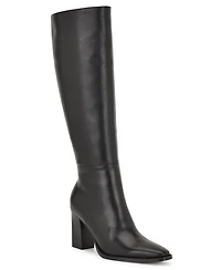 Nine West Women's Zazz Tall Block Heel Dress Boots