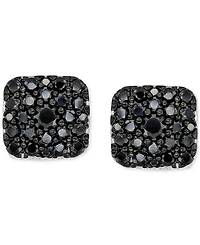 Macy's Black Spinel Stud Earrings (1.02 ct.t.w.) in Sterling Silver