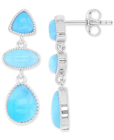 Macy's Opal (15 ct. t.w.) Earrings in Sterling Silver