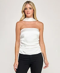 Seni & Cade Juniors' Scarf Silk Straight Top