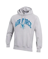 Champion Men's Gray Air Force Falcons Vault Late Night Reverse Weave Pullover Hoodie