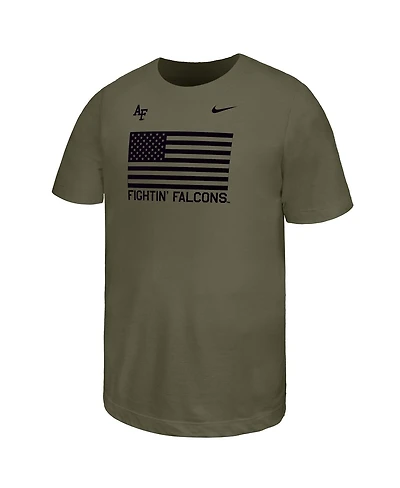 Nike Big Boys and Girls Olive Air Force Falcons Apls Fighting Falcon Collection Core T-Shirt