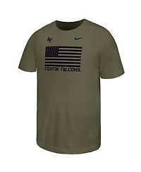 Nike Big Boys and Girls Olive Air Force Falcons Apls Fighting Falcon Collection Core T-Shirt