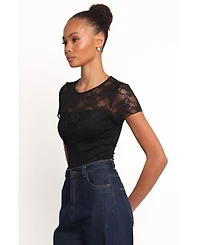 Petal and Pup Women's Ziva Lace Overlay Bodysuit