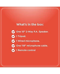 RadioShack 15 inch Tower Party Pa Speaker 20,000 W Peak Power Pmpo 4001925