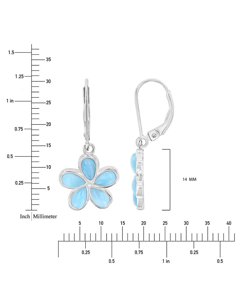 Macy's Flower Shape Opal (2.5 ct. t.w.) Earrings in Sterling Silver