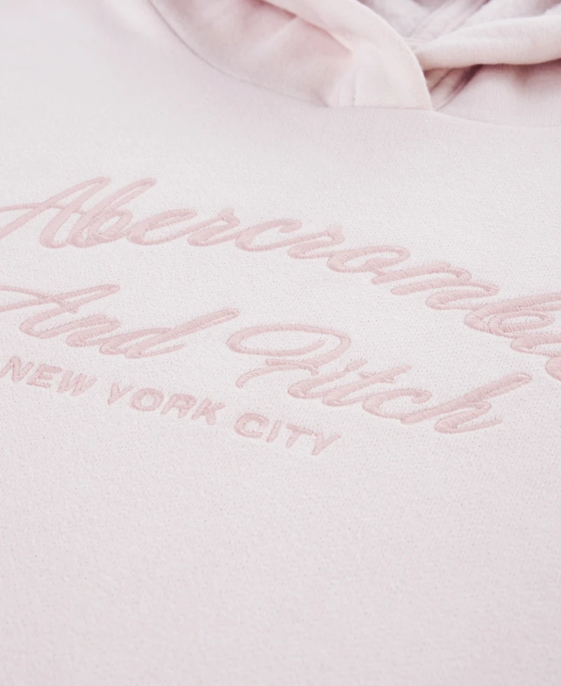 abercrombie kids Girls Logo Script Pullover Hoodie