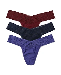 Hanky Panky Women's Low Rise 3 Pack Thong Underwear