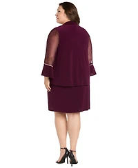 R & M Richards Plus Scoop Neck 2-Piece Jacket Dress