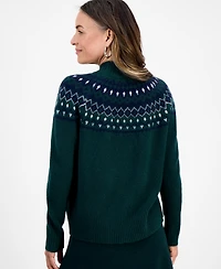Style & Co Petite Sabrina Fair Isle Whimsy Sweater, Macy's Exclusive